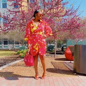 floral print tunic dress